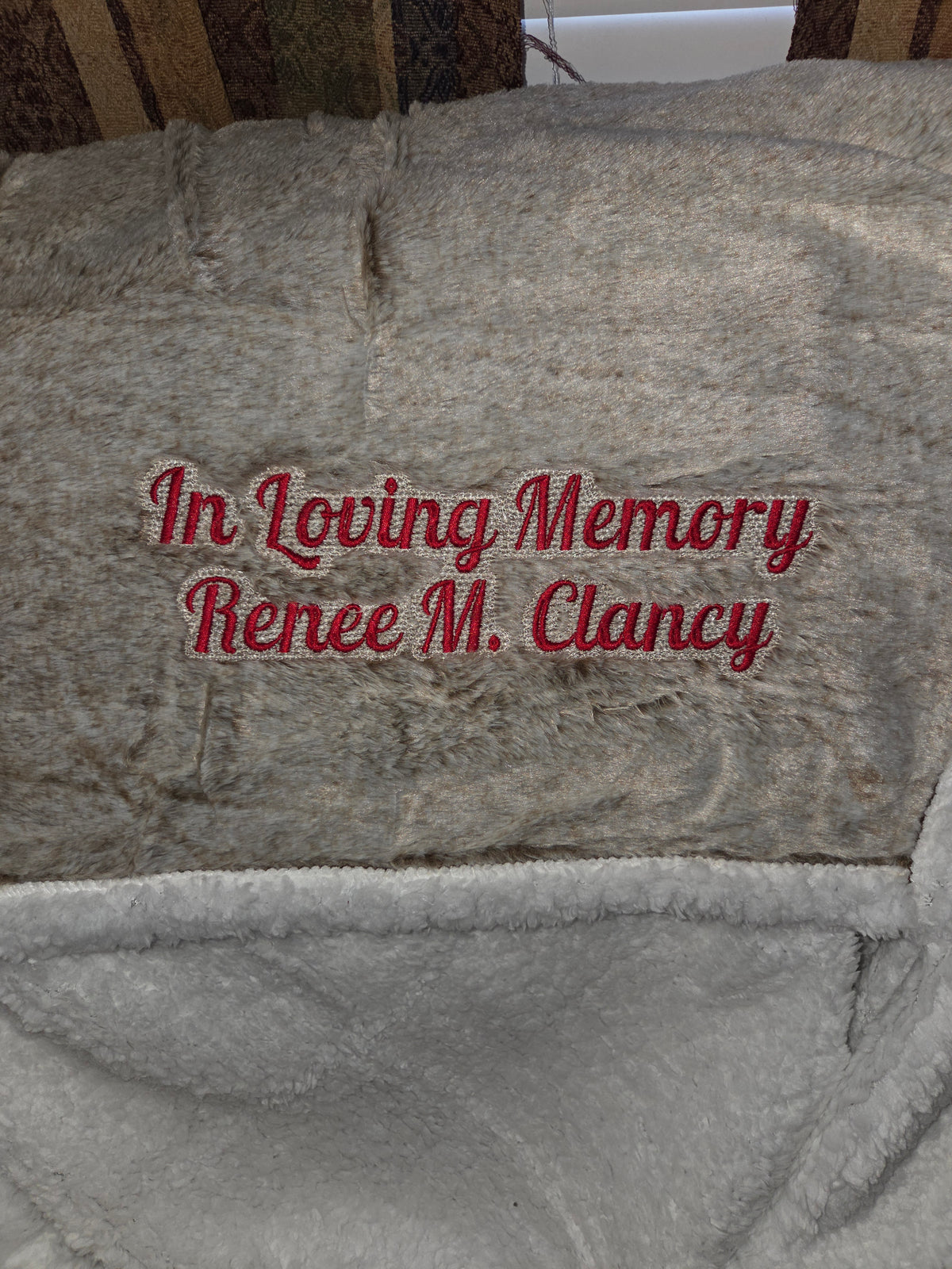 Personalized Embroidered Sherpa Blanket