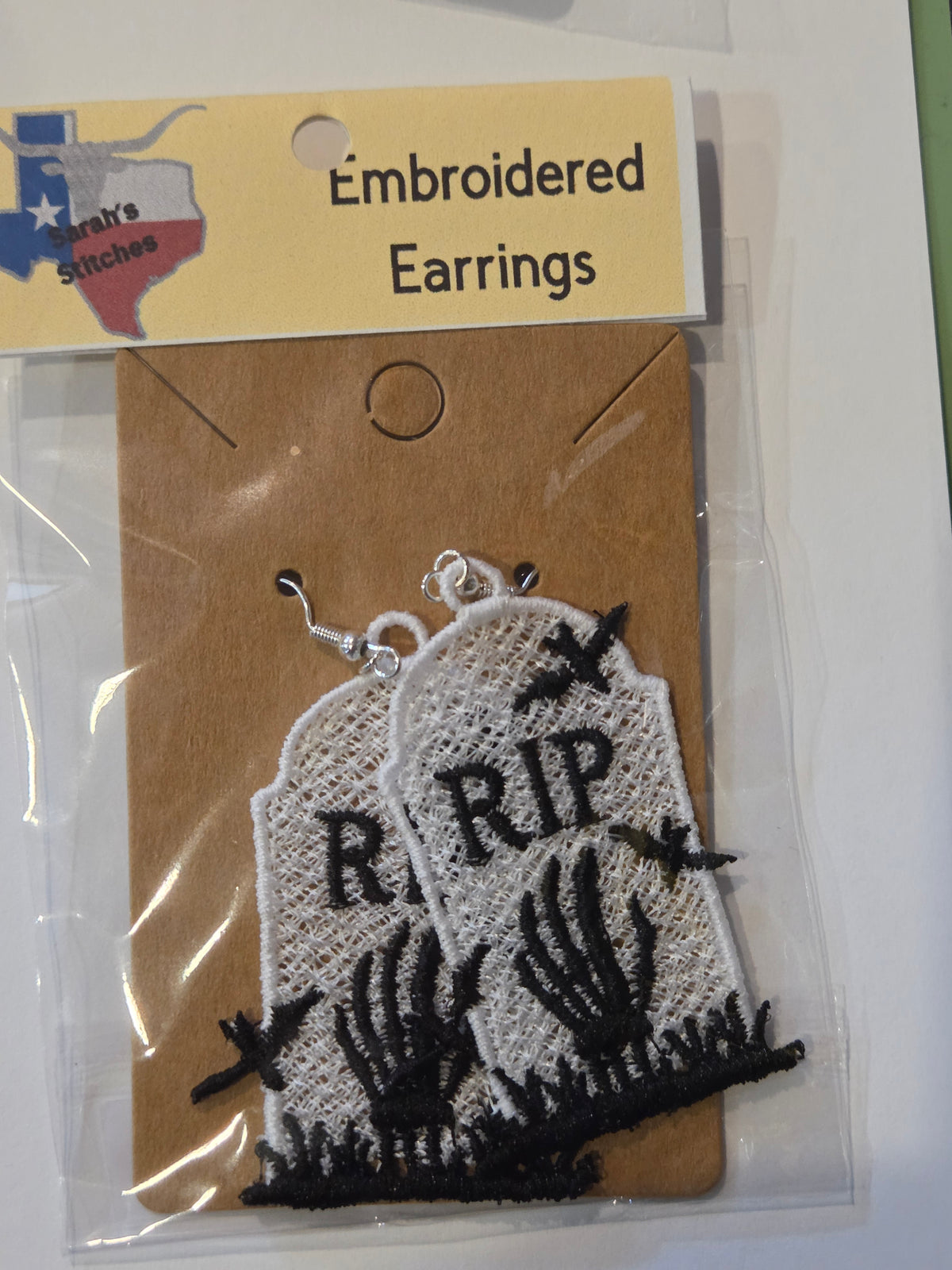 Halloween Embroidered Earrings