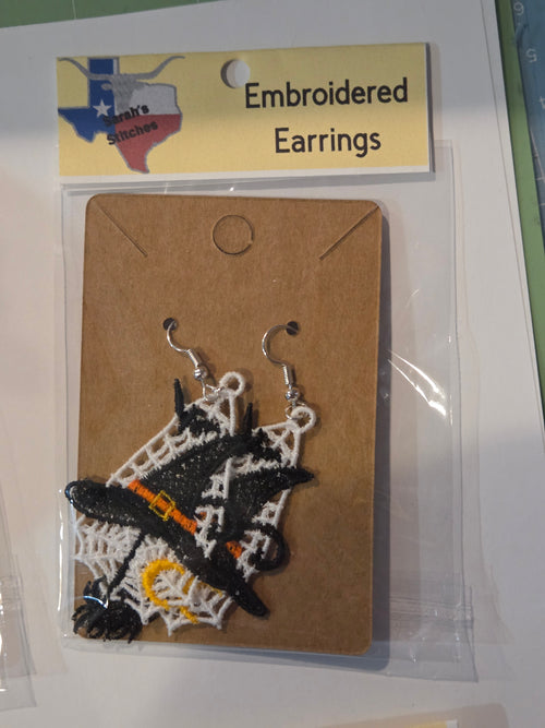 Halloween Embroidered Earrings